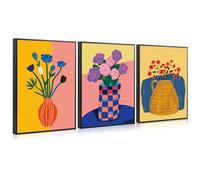 JBER Lot de 3 toiles d'art sur toile bohémienne - Belles images vertes - Décoration murale moderne - Décoration murale pour salon et chambre à coucher - Encadrée - 30 x 40 cm (CANVAS-14)
