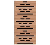 JBER Lot de 4 panneaux acoustiques en mousse - Autocollants et insonorisants pour murs - Panneaux muraux décoratifs 3D en fibre de polyester perforée à trois couches pour studio d'enregistrement