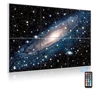 JBER Lot de 6 panneaux acoustiques artistiques avec flashs étoilés, peintures murales autocollantes pour décoration de cellule, panneaux insonorisants pour studio d'enregistrement, chambre à coucher,