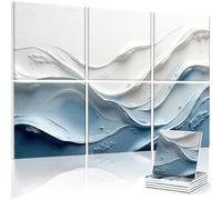 Jber - Lot de 6 panneaux acoustiques auto-adhésifs de grands tableaux muraux pour la décoration murale, panneaux insonorisants pour studio d’enregistrement, salon, salle de bain, 180 x 120 cm