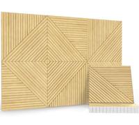 JBER Lot de 6 panneaux acoustiques, autocollants et décoratifs et insonorisants, pour bureau, studio d'enregistrement, salon, chambre à coucher, 180 x 120 cm, bois de chêne