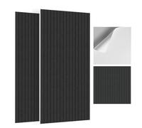 JBER Lot de 6 Panneaux Acoustiques Muraux, Mousse Acoustiques Autocollante pour Murs, Absorption Acoustique, Panneau Mural Decoratif, pour les Studios d'Enregistrement, Bureau, 60×60×1cm, Noir