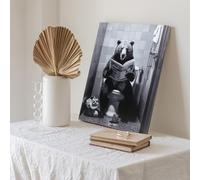 JBER Ours Leinwand Gemälde Wandkunst, geeignet für Badezimmer Dekoration, Poster Home Decor, lustige Tier Dekoration, gerahmt, 40 X 30cm