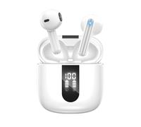JBES Ecouteurs Bluetooth sans Fil, Écouteurs sans Fil Bluetooth 5.4, 6 Micro ENC Anti Bruit, Basses Puissantes, 60H de Lecture, étanchéité IP5, Oreillette pour iphone Android (Rouge)