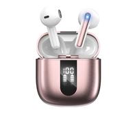 JBES Ecouteurs Bluetooth sans Fil, Écouteurs sans Fil Bluetooth 5.4, 6 Micro ENC Anti Bruit, Basses Puissantes, 60H de Lecture, étanchéité IP5, Oreillette pour iphone Android (Marron Clair)
