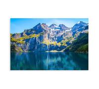 JBGQGAG Poster sur toile Alpes suisses - Décoration de chambre à coucher, bureau, chambre - Cadeau - 30 x 45 cm