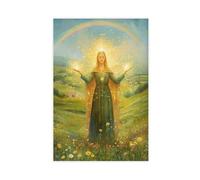 JBGQGAG Poster sur toile représentant la déesse celtique Brigid - Décoration pour chambre à coucher, bureau, chambre - Cadeau - 50 x 75 cm