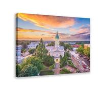 JBGQGAG Poster sur toile représentant le centre de la ville d'Athènes pour décoration de chambre à coucher, bureau, chambre, cadeau 20 x 30 cm