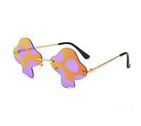 JBINNGROUSE Lunettes de soleil style champignon sans monture Personnalité Mode Ball lunettes de soleil concaves modélisation lunettes de soleil, 4, 60MM