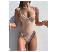 JBIVWW Maillot De Bain Une Pièce, Dos Nu, Sport, pour Femmes, Vêtements De Plage (Color : Pink, Size : XL)