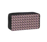 JBJGKHLP Aigle à tête blanche avec imprimé drapeau américain, simple et spacieux, trousse à stylos de bureau pochette de rangement légère