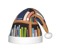 JBJGKHLP Bibliothèque Bibliothèque Imprimée Chapeau de Noël Enfants Convient Années Chapeau de Père Noël Avec Pour Fêtes Vacances Célébrations