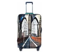 JBJGKHLP Brooklyn Bridge Housse de protection élastique universelle imperméable pour voyage d'affaires vacances, Noir , M, Bagage à main