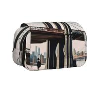 JBJGKHLP Brooklyn Bridge S Trousse à crayons polyvalente Grande capacité de rangement Maquillage Trousse de toilette Voyage Bureau