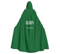 JBJGKHLP Cape à capuche avec imprimé drapeau de l'Arabie saoudite - Unisexe - Costume de vacances, carnaval, fête, décoration à thème célébrations