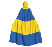 JBJGKHLP Cape à capuche imprimée drapeau de l'Ukraine - Unisexe - Costume de vacances - Carnaval - Fête à thème - Décoration de célébrations
