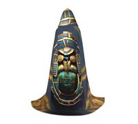 JBJGKHLP Cape à capuche imprimée scarabée égyptienne unisexe pour cosplay, carnaval, célébrations saisonnières