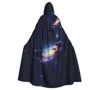 JBJGKHLP Cape à capuche pleine longueur respirante unisexe avec imprimé galaxie dans l'univers pour Halloween, cosplay, festivals