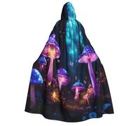 JBJGKHLP Cape à capuche pour adulte avec imprimé champignon magique pour cosplay, bal masqué, festival, carnaval, événements sur le thème du carnaval