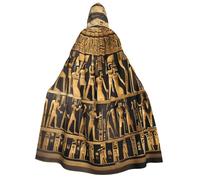 JBJGKHLP Cape à capuche pour adulte avec imprimé hiéroglyphes égyptiens pour cosplay, bal masqué, festival, carnaval, événements sur le thème du carnaval