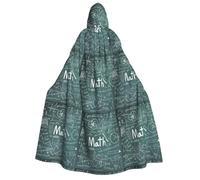 JBJGKHLP Cape à capuche pour adulte avec leçon de mathématiques pour cosplay, bal masqué, festival, carnaval, événements sur le thème du carnaval