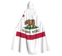 JBJGKHLP Cape à capuche unisexe avec imprimé drapeau de l'État de Californie, costume de vacances, carnaval, fête, décoration à thème célébrations