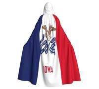 JBJGKHLP Cape à capuche unisexe avec imprimé drapeau de l'État de l'Iowa, costume de vacances, carnaval, fête, décoration à thème célébrations