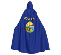 JBJGKHLP Cape à capuche unisexe avec imprimé drapeau de l'État du Montana, costume de vacances, carnaval, fête, décoration à thème célébrations