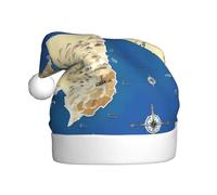 JBJGKHLP Chapeau de Noël imprimé carte de la Grèce pour homme et femme pour fête, Nouvel An, célébrations festives