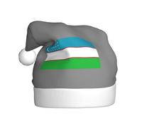 JBJGKHLP Chapeau de Noël imprimé drapeau de la République d'Ouzbékistan pour homme et femme pour fête, Nouvel An, célébrations festives