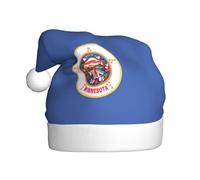 JBJGKHLP Chapeau de Noël imprimé drapeau de l'État du Minnesota pour homme et femme pour fête, Nouvel An, célébrations festives