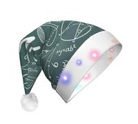 JBJGKHLP Chapeau de Noël LED pour adulte avec leçon de mathématiques - Accessoire de fête