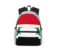 JBJGKHLP Drapeau de la République arabe syrienne imprimé adultes léger décontracté sac à dos résistant à l'eau usage quotidien voyage randonnée navette