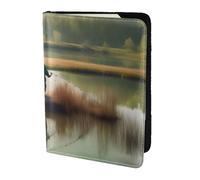 JBJGKHLP Étui portefeuille unisexe léger et sécurisé pour passeport et documents de voyage Motif pêcheurs, Noir , Taille unique