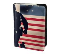JBJGKHLP Étui portefeuille unisexe léger et sécurisé pour passeport et documents de voyage Motif soldats militaires américains, Noir , Taille unique