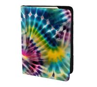 JBJGKHLP Exotic Tribe Tie Dye Style Imprimé Passeport Document de Voyage Portefeuille Étui Unisexe Léger Sécurisé Accessoires de Voyage, Noir , Taille unique