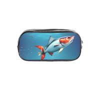 JBJGKHLP Flying Fish in The Ocean Print Garçons Filles Transparent Trousse École Fournitures de bureau Pochette de papeterie transparente