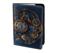 JBJGKHLP Gears Clock Bronze Century Print Passeport Document de voyage Portefeuille Étui unisexe léger sécurisé Accessoires de voyage, Noir , Taille unique