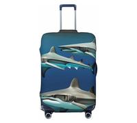 JBJGKHLP Hammerhead Sharks Housse de protection élastique universelle imperméable pour voyage d'affaires vacances, Noir , XL, Bagage à main