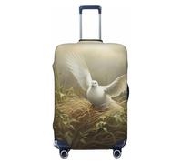 JBJGKHLP Housse de protection élastique universelle imperméable pour valise Motif herbe et colombe, Noir , XL, Bagage à main