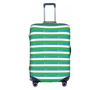 JBJGKHLP Housse de protection universelle imperméable pour valise de voyage avec drapeau de la République d'Ouzbékistan, blanc, M, Organiseur de sac