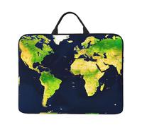 JBJGKHLP Housse pour ordinateur portable 14" Motif carte du monde Pour l'école, le bureau, les voyages, usage quotidien