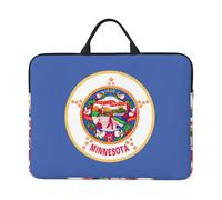JBJGKHLP Housse pour ordinateur portable 14" Motif drapeau de l'État du Minnesota Pour l'école, le bureau, les voyages, usage quotidien