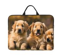 JBJGKHLP Housse pour ordinateur portable Golden Retriever - Motif chiens et chiots - 35,6 cm - Pour l'école, le bureau, les voyages - Utilisation quotidienne
