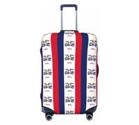 JBJGKHLP Iowa State Flag Housse de protection élastique universelle imperméable pour voyage d'affaires vacances, Noir , M, Bagage à main
