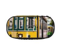 JBJGKHLP Lisbonne Trousse à crayons pratique Motif Tram Idéal pour l'école ou le bureau, Noir , Taille unique, Organiseur de sac
