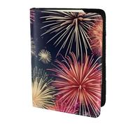 JBJGKHLP Magnifique étui portefeuille unisexe léger et sécurisé avec imprimé feu d'artifice pour passeport, Noir , Taille unique