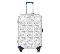 JBJGKHLP Math G alcul Imprimé Universel Valise Élastique Protecteur Imperméable Voyage Business Vacances, Noir , XL, Bagage à main