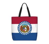 JBJGKHLP Missouri State Sac de rangement extra large unisexe avec imprimé drapeau de l'État du Missouri Sac fourre-tout réutilisable respectueux de l'environnement