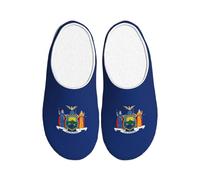 JBJGKHLP New York État drapeau imprimé pantoufles lavables pantoufles unisexes avec semelle TPR chaussures d'hôtel mignonnes pour les invités